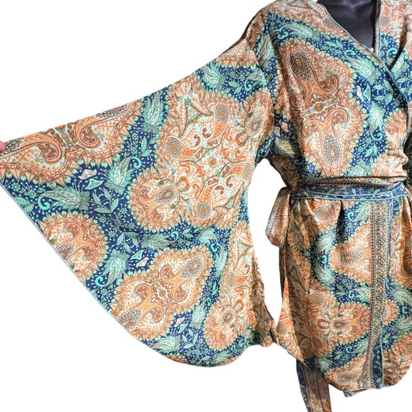 Earthbound Wrap around Twice Tunic mini dress large - Picture 4 of 13